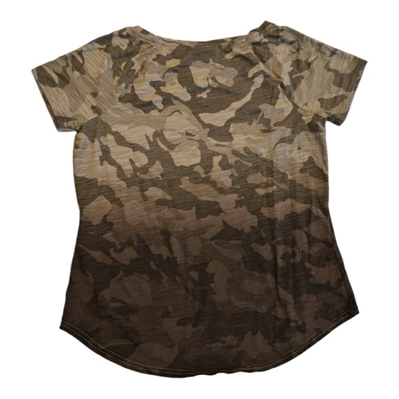 Harley Davidson Too T-Shirt Women’s size Small Camo Camouflage Tee Round Neck - Picture 3 of 3